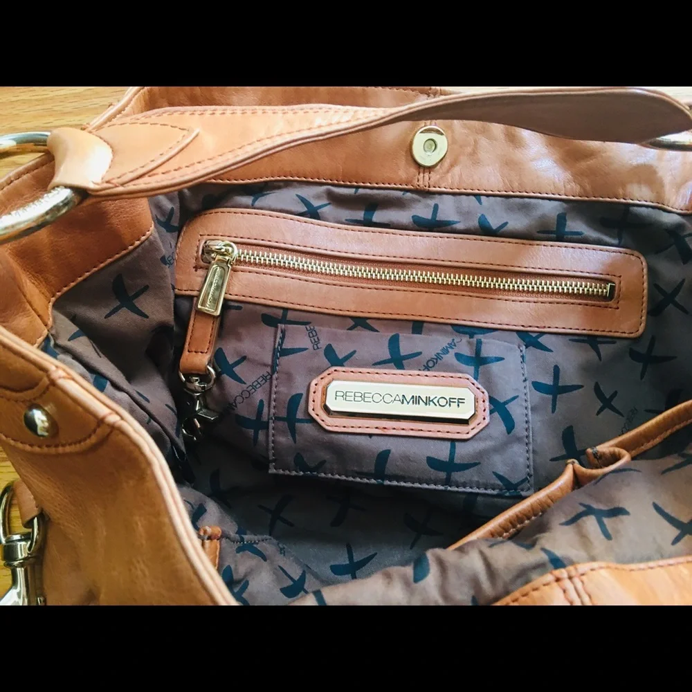 Rebecca Minkoff Cognac Brown Leather Hobo Bag